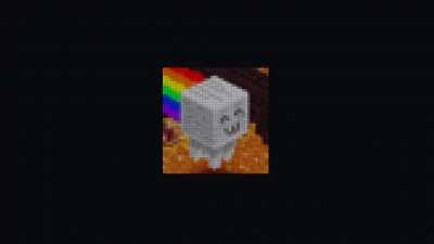 Cute Flying Ghast Video played entirely on dyed leather helmets :)