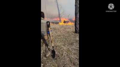 The Norman Brigade fighting in Ukraine. They have a facebook page where you can follow them, plus they sell apparels and flags in order to keep them in the fight since none of them are paid (based af). Enjoy!