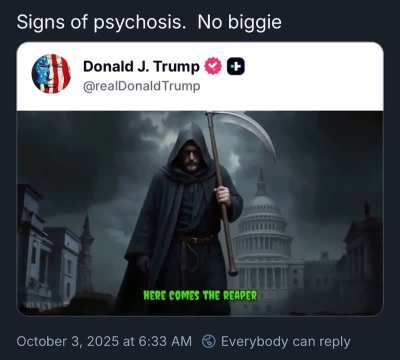 Demented Donny Posts New Cringeworthy and Deranged AI Video