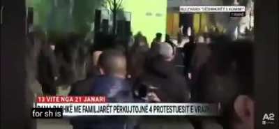 Albanian Prime Minister Edi Rama orders 50 bodyguards to chase 20 year old Daniel Katana because he peacfully protested infront of him