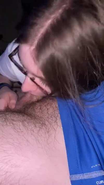 Sucking and licking every last drop