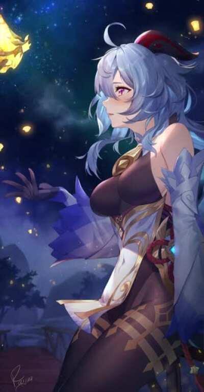 I animated this Ganyu Lantern Rite art!
