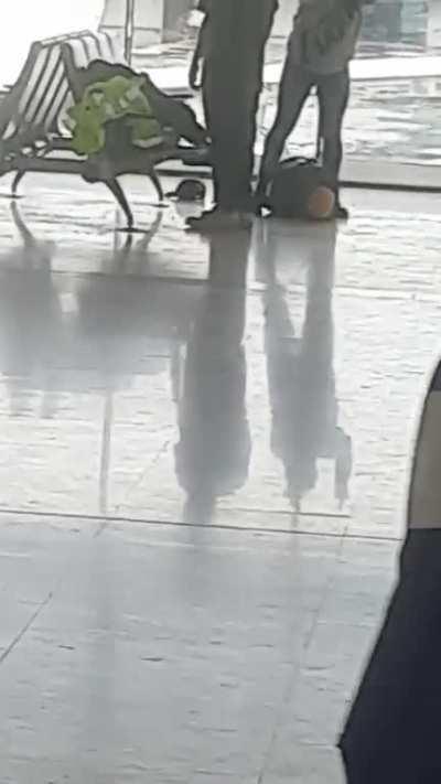 Vieja racista en el aeropuerto de Tijuana...