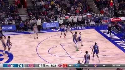 [HIGHLIGHT] Cade Cunningham from the logo for his first 3