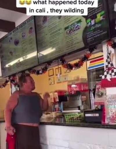 Woman wants a full refund after eating her meal…