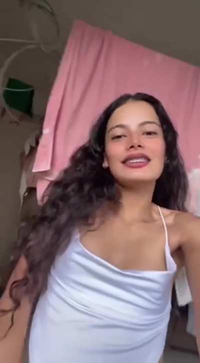 My dad’s friend being here makes me super shy about my outfit