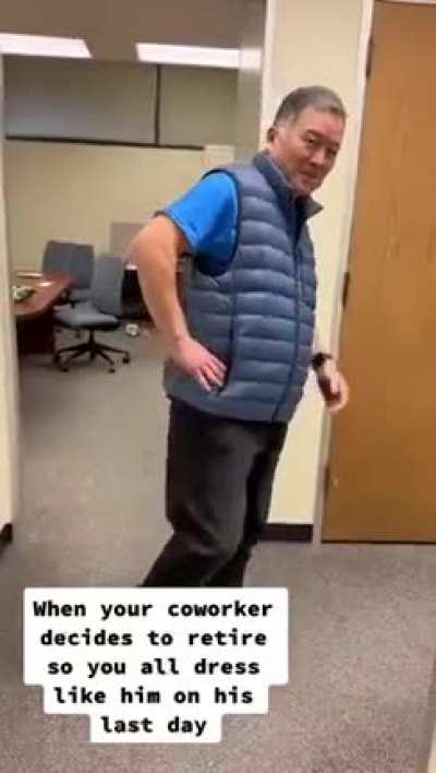 Shenanigans on his last day