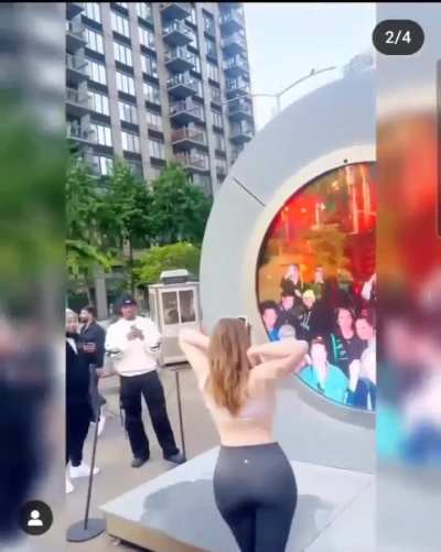 Promoting your OF by exposing yourself in front of what looks like children