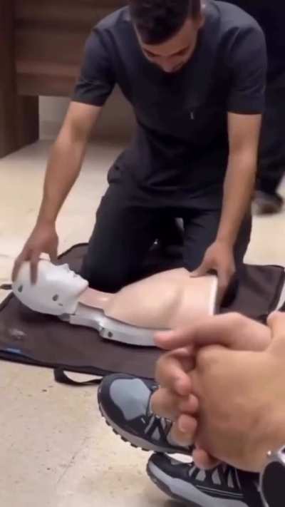 Man reviving a mannequin
