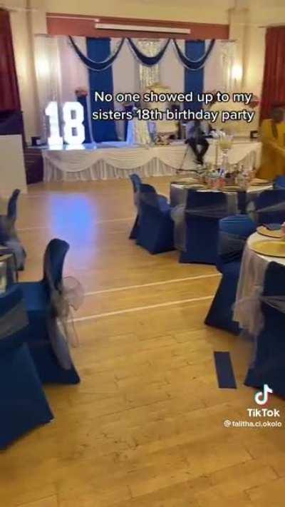 Girl threw a ball but nobody came.