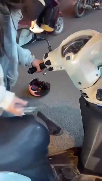 almost had her had crushed by a fire truck