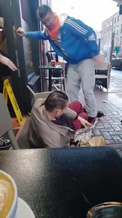 Enjoying a nice relaxing coffee in town