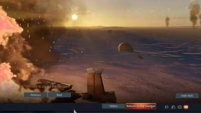 I've never seen my crew land before!