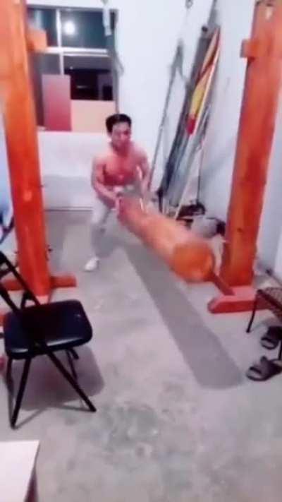 HMB while I pound my nuts with this log...