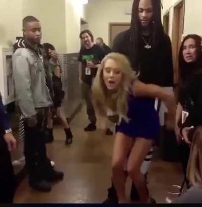 White girl looks like she's having a stroke