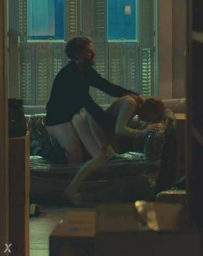 Jessica Chastain Doggystyle on the couch