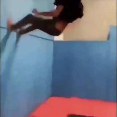 Ooop there goes the trampoline