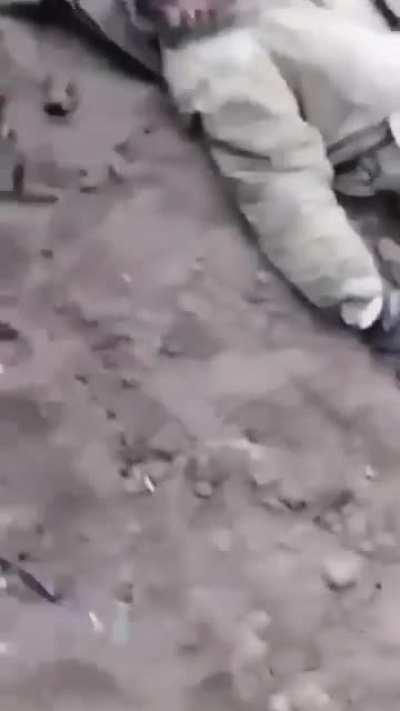 Dead Russian invaders. Why fight for Putin's terror? Instead of a beautiful peaceful life, a meaningless death. Glory to all the heroes of Ukraine for the struggle for democracy!