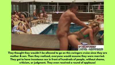 Mom takes son on swingers cruise
