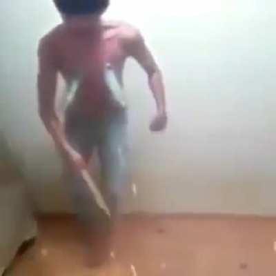 does anyone have any idea what the hell this guy is doing