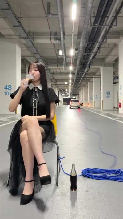 maybe she will finish her drink