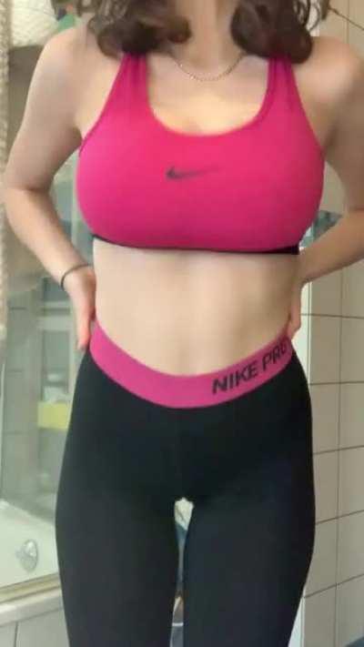 Getting ready for shower after the dance class🤭