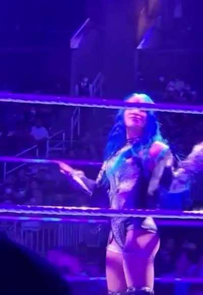 Another fan capture of Sasha Banks entrance at WWE Live Orlando