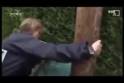 Paddle a plastic dinghy with a shovel in floodwaters - get wet.