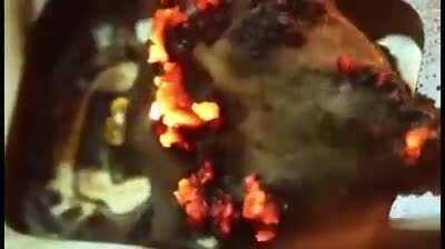 Found a video of Burning a keyboard up-close