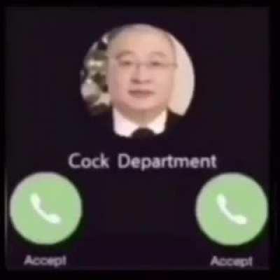 the cock department is calling