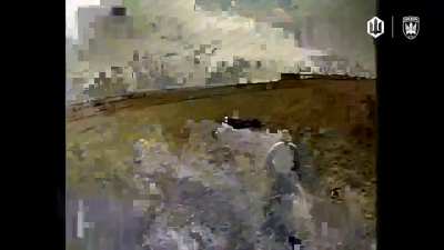 russian soldiers are hit by Madyars Birds. September 2025.