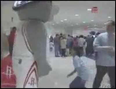 Goes around scaring children. Wins stupid prize.