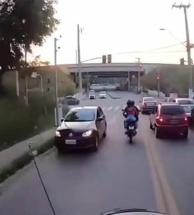 Motorcycle chase in Brazil