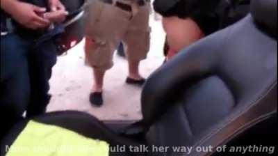 Mom thought she could talk her way out of anything lol. Shut up and stay in the car