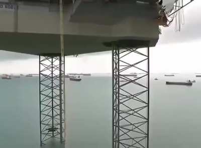 An offshore oil rig evacuation system built for rapid escape during emergencies.