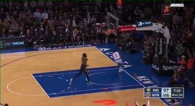 [Highlight] Obi Toppin gets the steal to continue his one man dunk contest against the Pacers