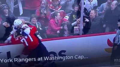 This family’s reaction to fight in Caps v Rangers today