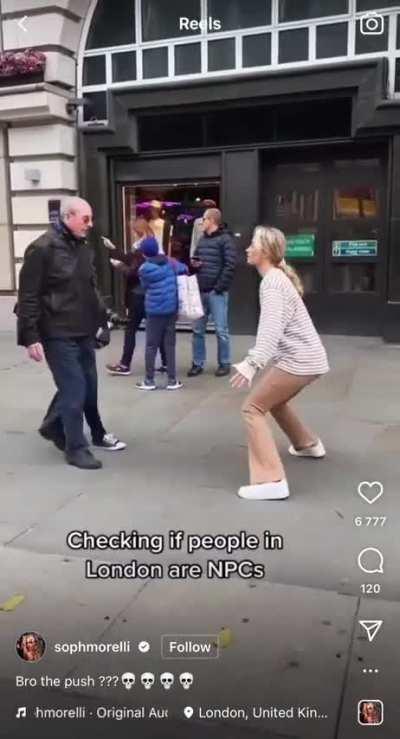 Jumping into people and being surprised that they don't get it