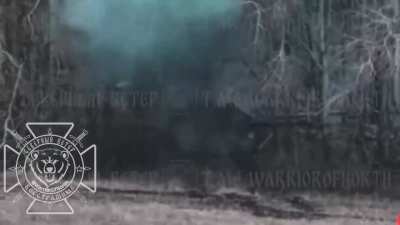 A Ukrainian Leopard 2 is hit by FPV drones in the Sumy region on the border with the Belgorod region