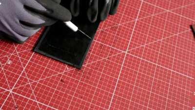 Process of making a small wallet - ASMR