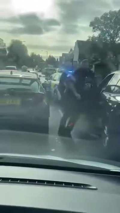 Bye bye knees, officer.