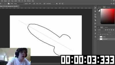 Pen*is drawing Photoshop Speedrun (00:03:900) Any % Glitchless Latest Version (PC)