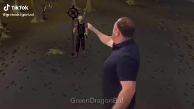 Alex Jones gets iced in wildy. Credit : GreenDragonbot