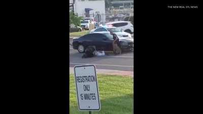 Woodson Terrace police release canine on suspect, they didn't know someone was recording.