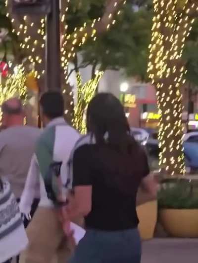 A man with an Israeli flag disrupted a vigil held to mourn the children of Gaza in Burbank, California.