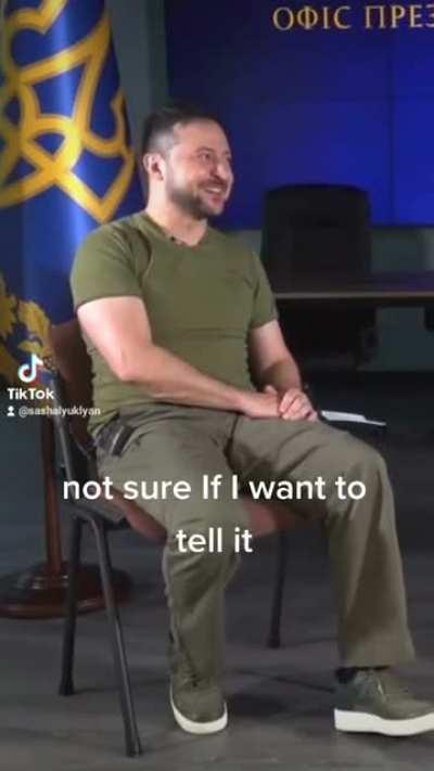 Zelenskiy asked if he has a favorite joke about putin