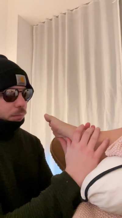 Barefoot in my Uggs all day - he knew what was coming🤭🥵