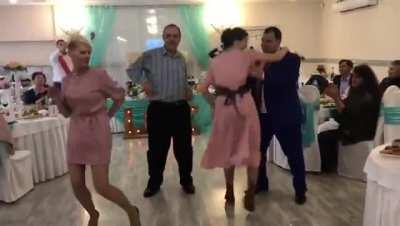 WCGW Trying to impress a crowd at a wedding reception