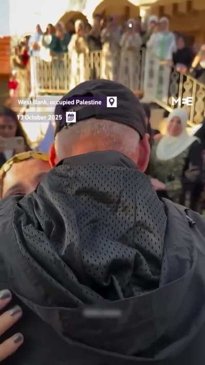 Ali al-Sayes, a Palestinian father, was released as part of the Gaza ceasefire on Monday and finally reunited with his daughter after spending twenty years in an Israeli prison.