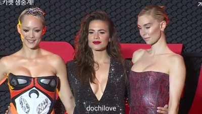 with Pom Klementieff and Vanessa Kirby for Mission: Impossible â Dead Reckoning Part One Seoul Premiere (June 2023)